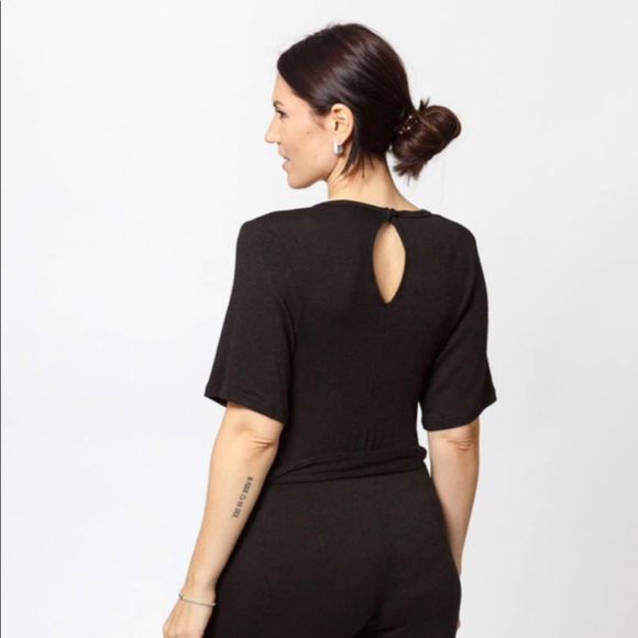 Lav & Kush Tencel Knit Romper NWT XL, made in Canada - Picture 4 of 6